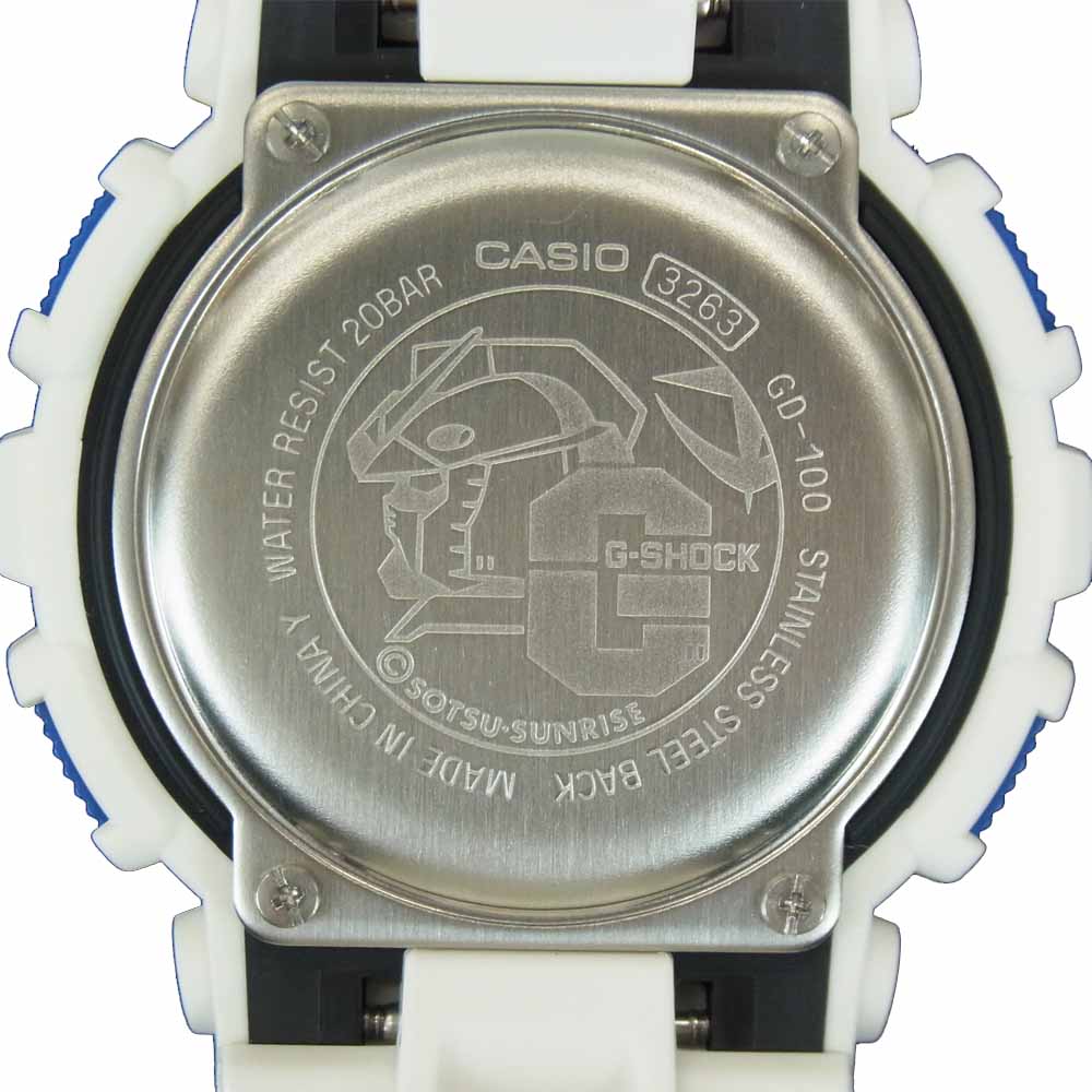 CASIO G-SHOCK カシオ ジーショック GD-100 × GUNDAM ガンダム 35周年記念 ホワイト系【新古品】【未使用】【中古】