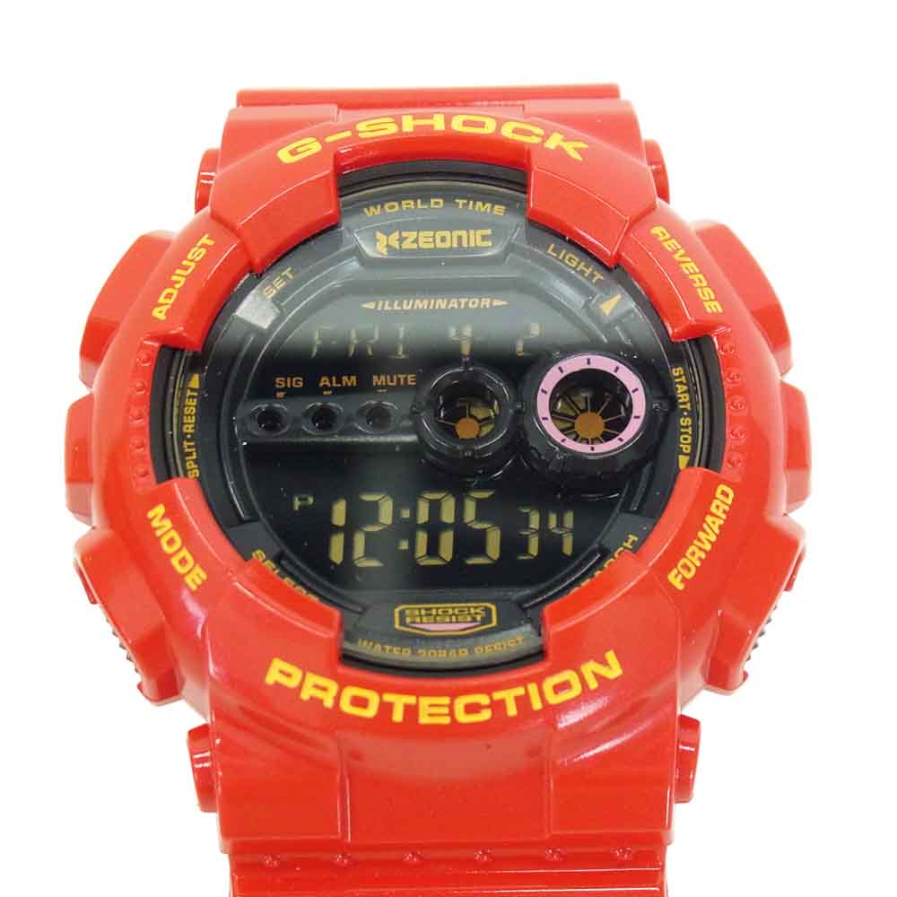CASIO G-SHOCK カシオ ジーショック GD-100 × GUNDAM ガンダム 35周年記念 シャア 専用  レッド系【新古品】【未使用】【中古】