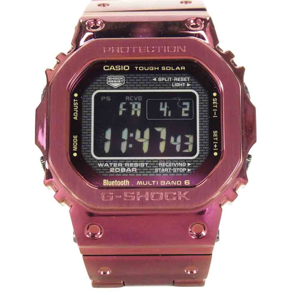 CASIO G-SHOCK カシオ ジーショック GMW-B5000RD-4JF FULL METAL フルメタル Bluetooth ソーラー 腕時計 ボルドー系【美品】【中古】