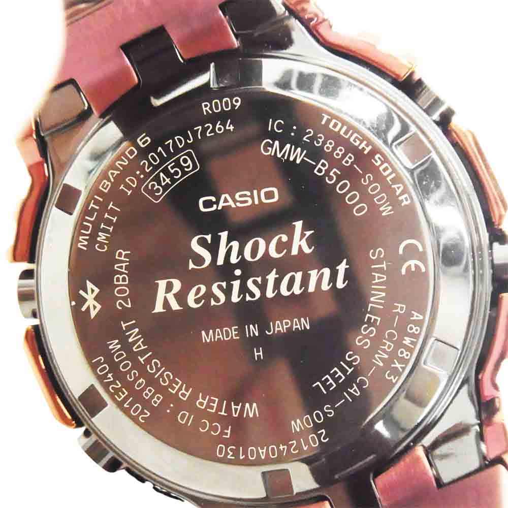 CASIO G-SHOCK カシオ ジーショック GMW-B5000RD-4JF FULL METAL フルメタル Bluetooth ソーラー 腕時計 ボルドー系【美品】【中古】