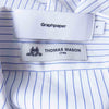 GRAPHPAPER グラフペーパー GM202-50638L Thomas Mason トーマスメイソン Regular Collar Shirt レギュラー カラー シャツ 白×青 F【中古】