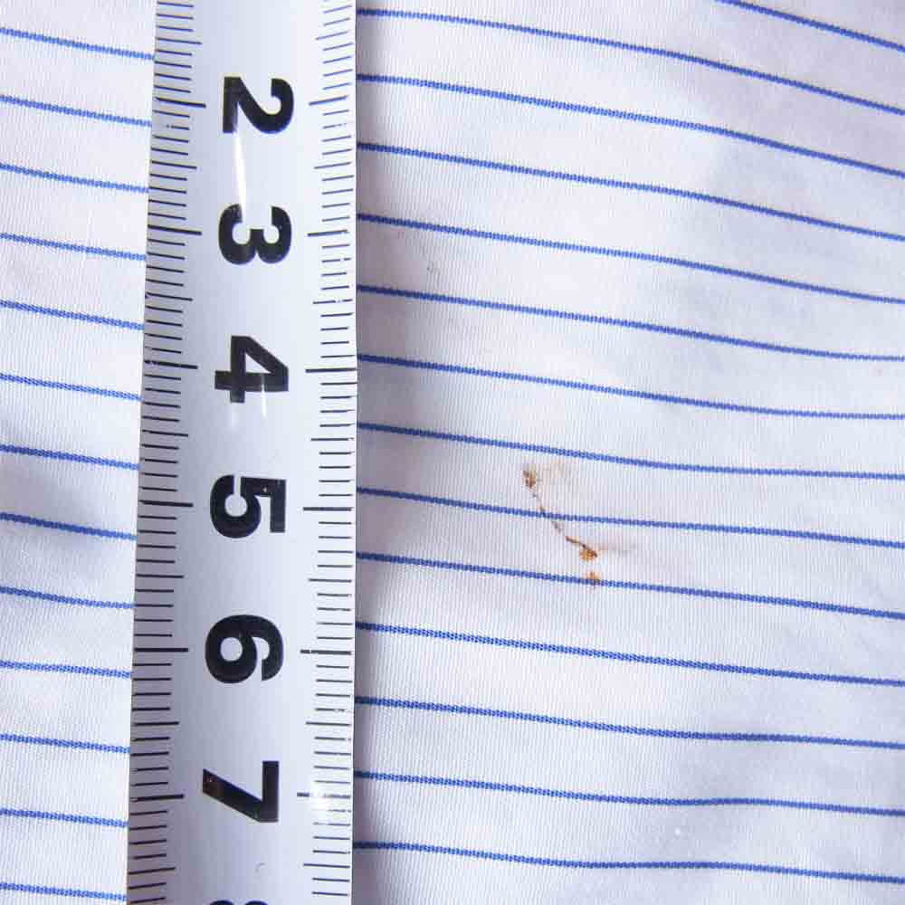 GRAPHPAPER グラフペーパー GM202-50638L Thomas Mason トーマスメイソン Regular Collar Shirt レギュラー カラー シャツ 白×青 F【中古】