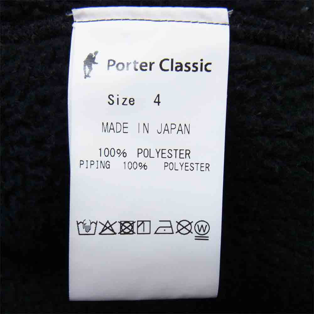 PORTER CLASSIC ポータークラシック 19AW FLEECE ZIP UP SHIRT JACKET フリースジャケット ブラック系 4【中古】