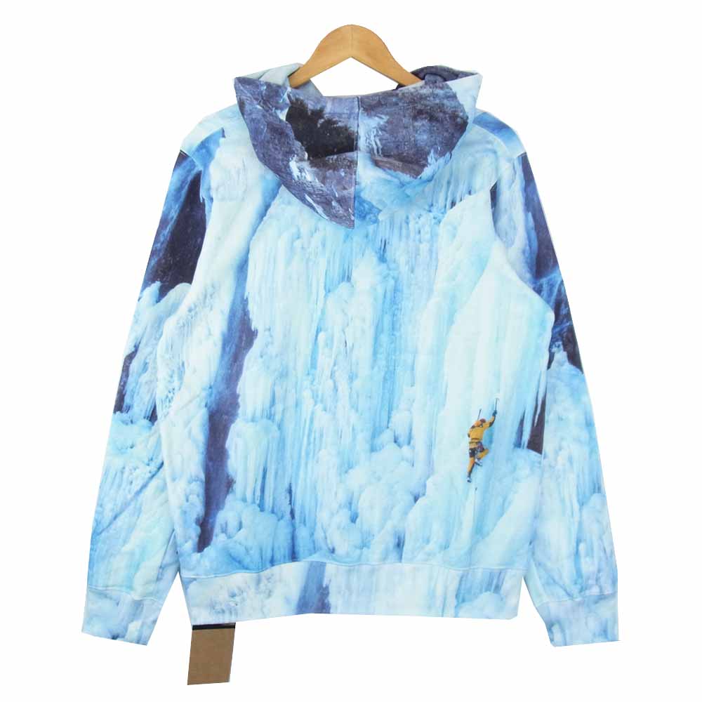 Supreme シュプリーム 21SS NT12100I × THE NORTH FACE ノースフェイス ICE CLIMB HOODED SWEAT アイス クライム フーデッド スウェット パーカー 水色系 M【新古品】【未使用】【中古】