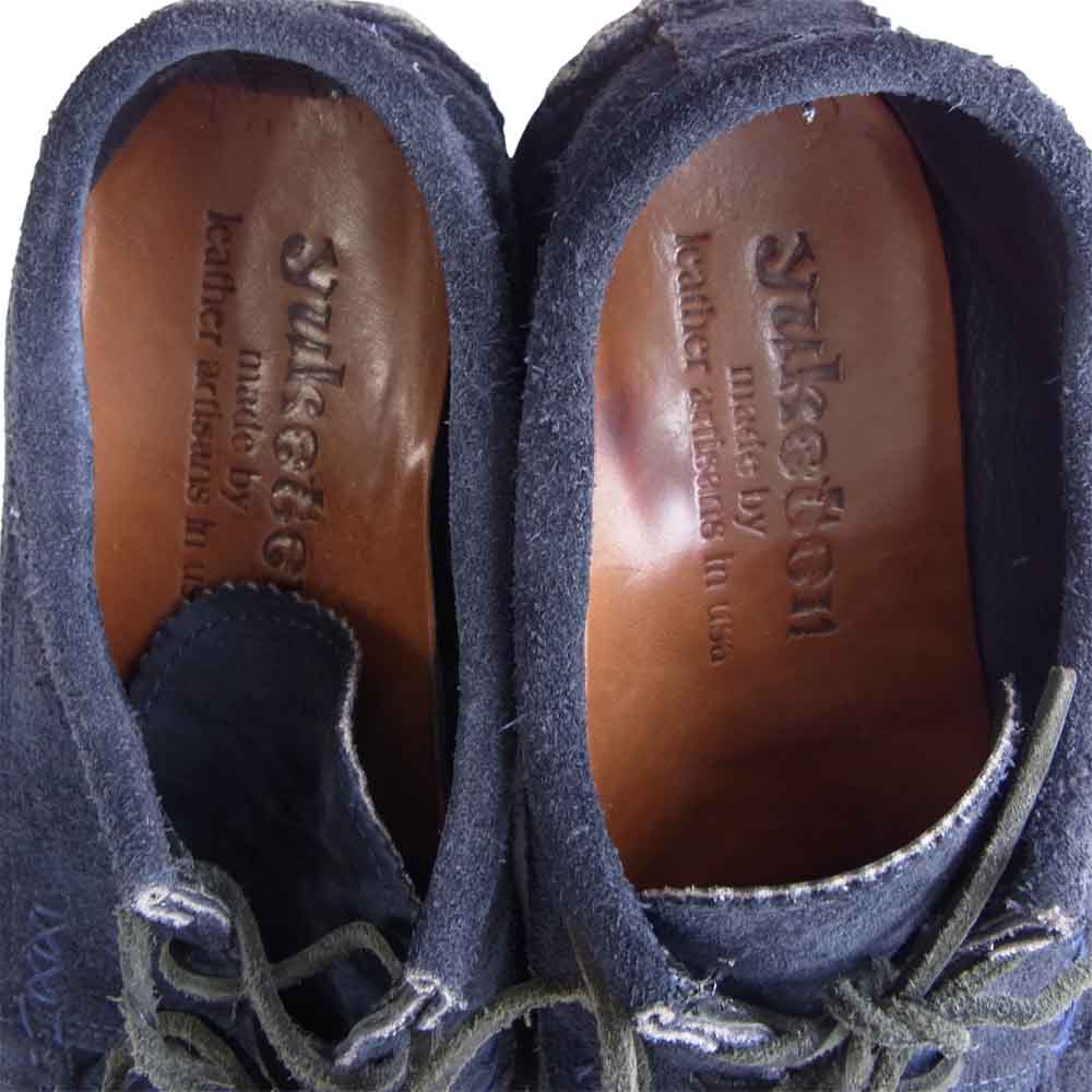ユケテン スエード モカシン シューズ ネイビー系 8.5【中古】