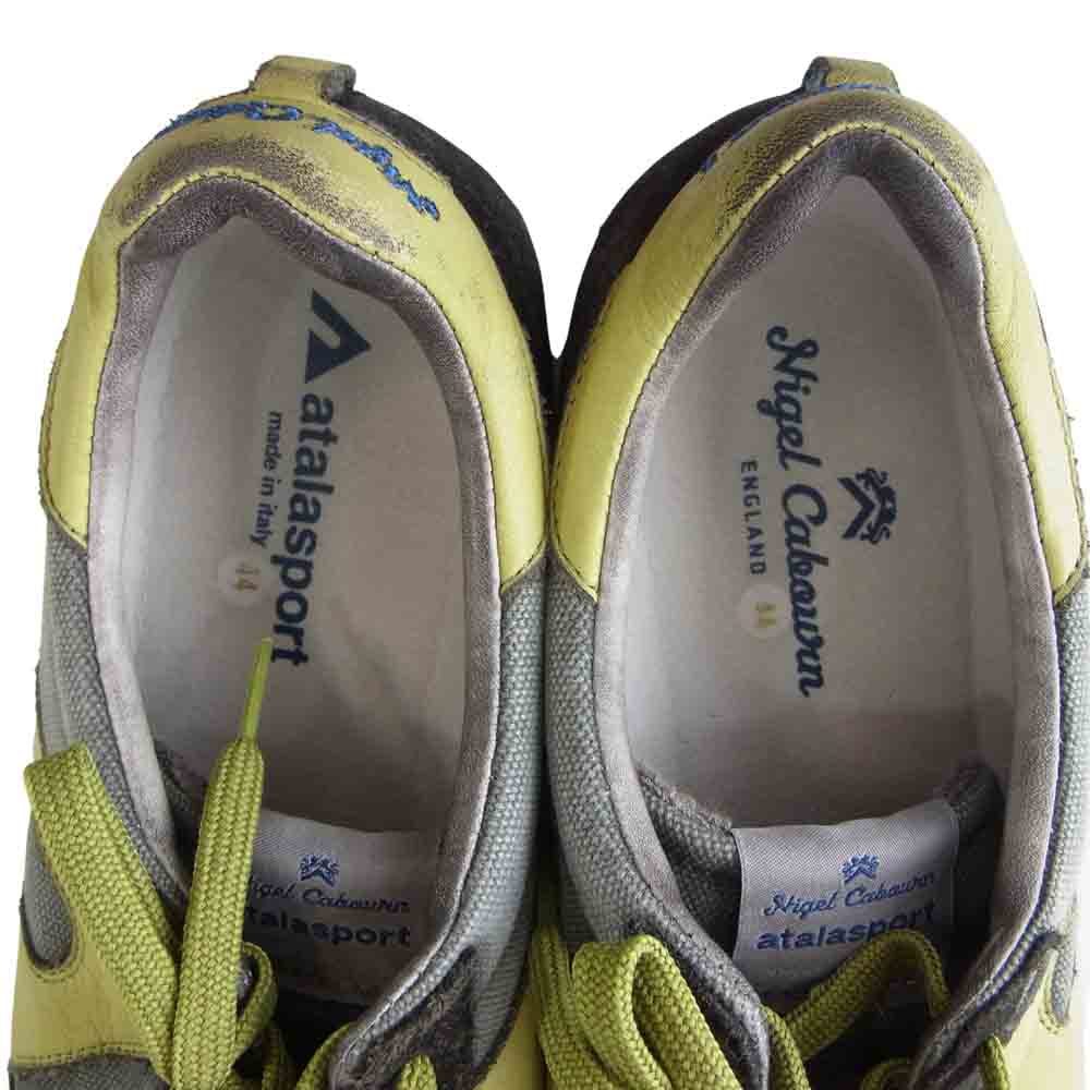Nigel Cabourn ナイジェルケーボン ATALASPORT アタラスポーツ ストーンウォッシュ加工 スニーカー カーキ系 44【中古】