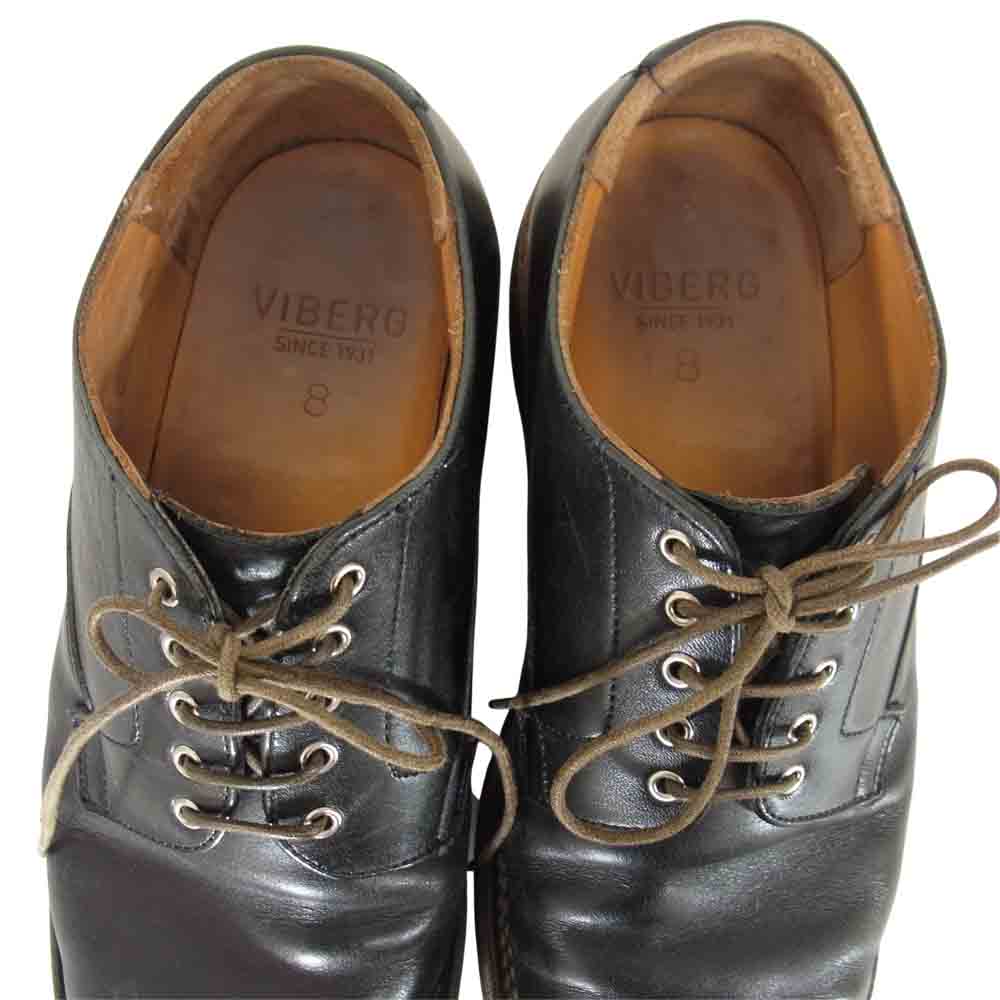 VIBERG ヴァイバーグ レザー オックスフォードシューズ レースアップ ブーツ ブラック系 8【中古】