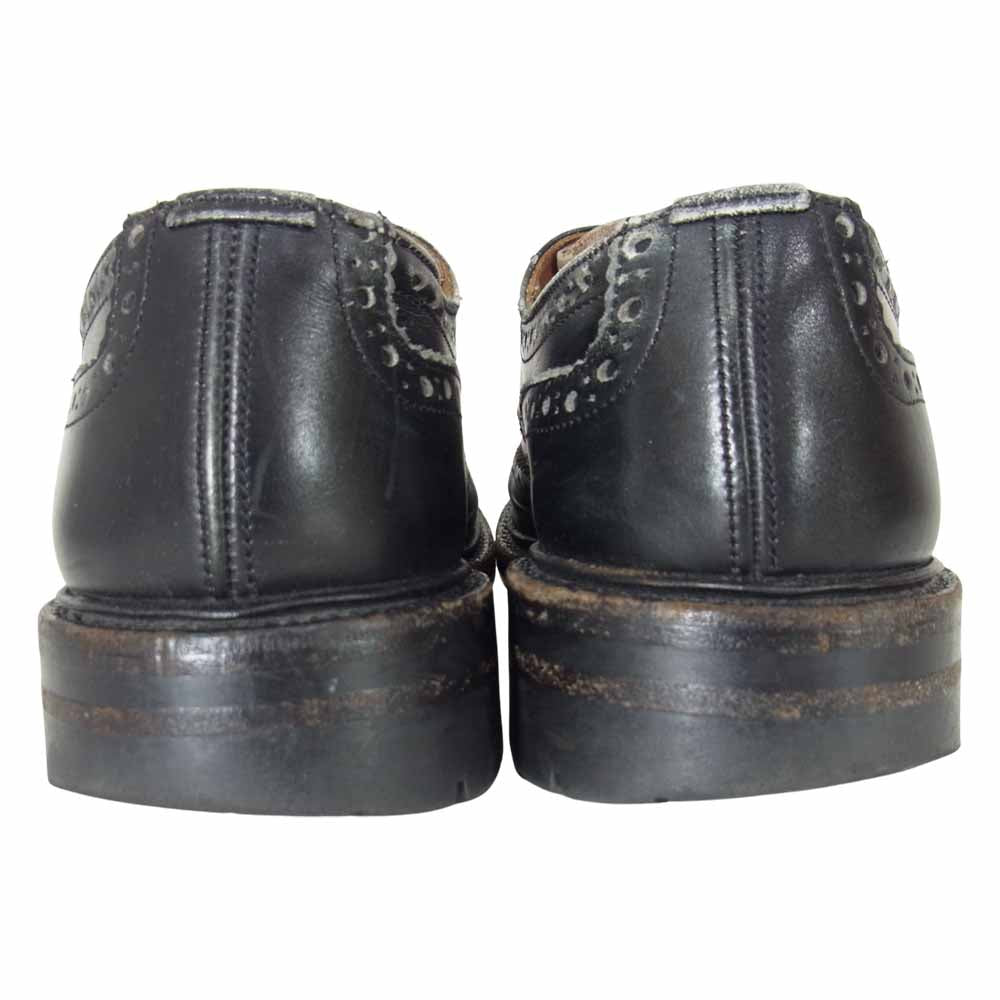 Tricker's トリッカーズ M5633 BOURTON バートン BOX CALF フルブローグ ウイングチップ シューズ ブラック系 9.5【中古】