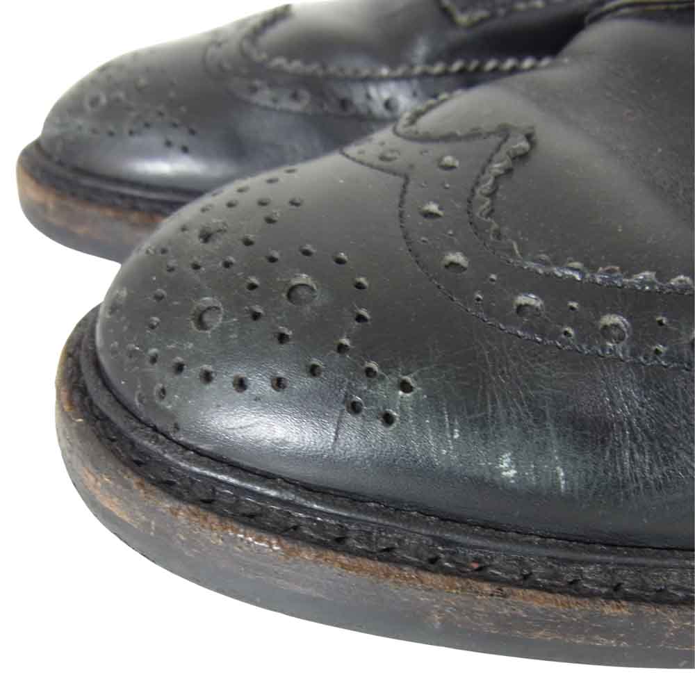 Tricker's トリッカーズ M5633 BOURTON バートン BOX CALF フルブローグ ウイングチップ シューズ ブラック系 9.5【中古】