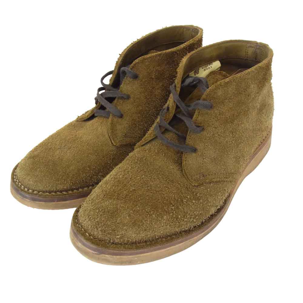 VIBERG ヴァイバーグ × Nigel Cabourn ナイジェルケーボン スエード チャッカ ブーツ ブラウン系 実寸約26㎝【中古】