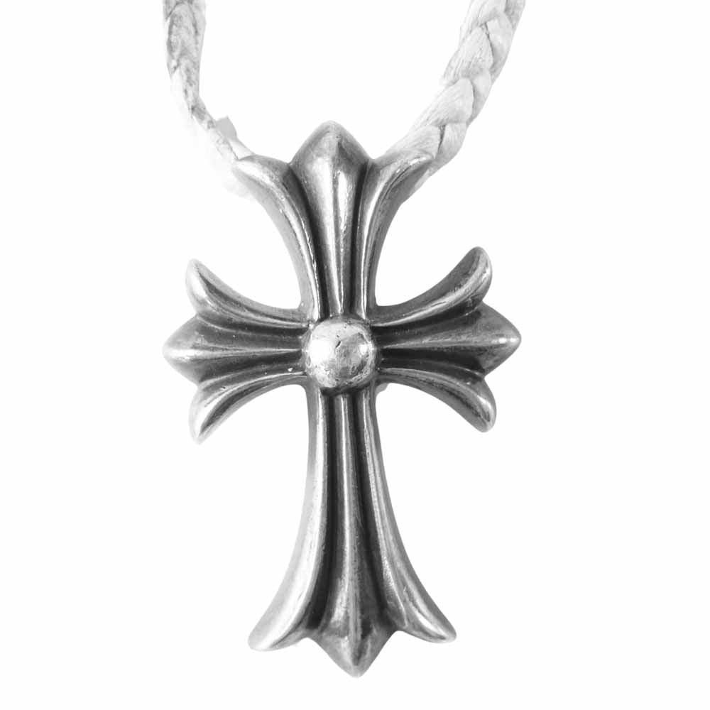 CHROME HEARTS クロムハーツ（原本無） スモール CHクロス ペンダント ネックレス シルバー系【中古】