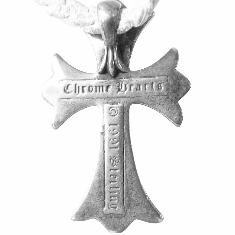 CHROME HEARTS クロムハーツ（原本無） スモール CHクロス ペンダント ネックレス シルバー系【中古】