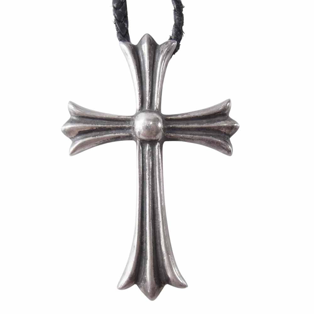 CHROME HEARTS クロムハーツ（原本無） ラージ CHクロス ペンダント ネックレス シルバー系【中古】