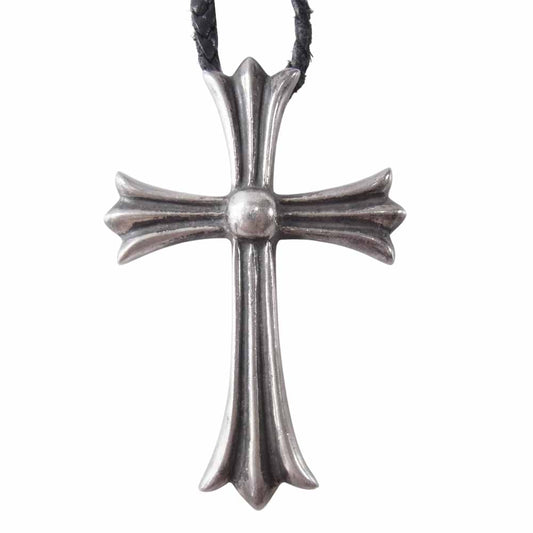 CHROME HEARTS クロムハーツ（原本無） ラージ CHクロス ペンダント ネックレス シルバー系【中古】