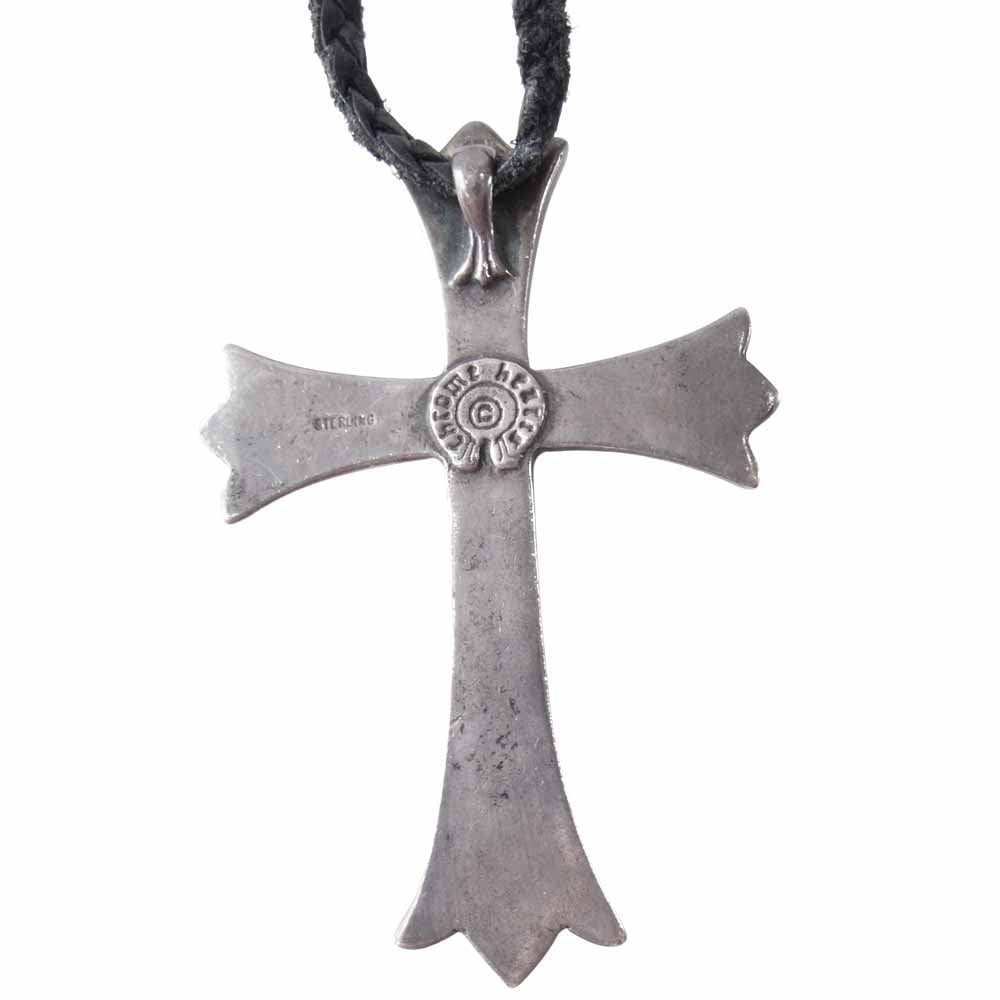 CHROME HEARTS クロムハーツ（原本無） ラージ CHクロス ペンダント ネックレス シルバー系【中古】