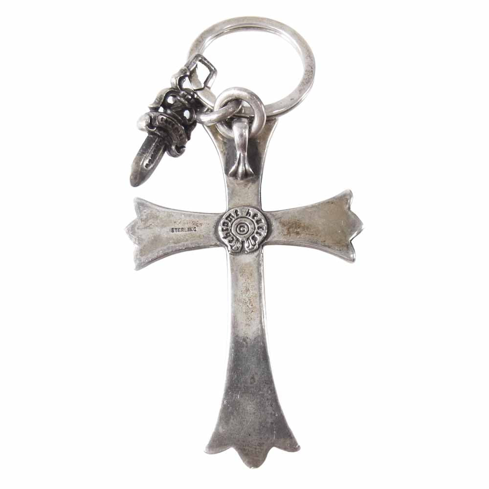 CHROME HEARTS クロムハーツ（原本無） ラージ CHクロス ♯5 ダガー キーリング シルバー系【中古】