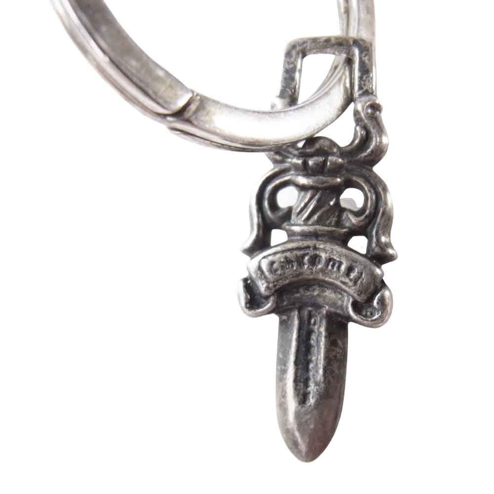 CHROME HEARTS クロムハーツ（原本無） ラージ CHクロス ♯5 ダガー キーリング シルバー系【中古】