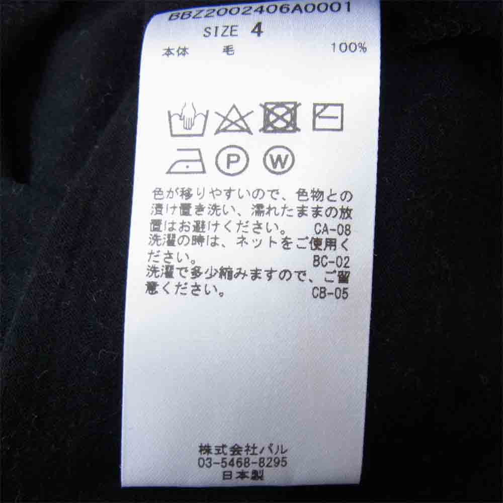 フランネル ウール タートル ネック カットソー ブラック系 4【中古】