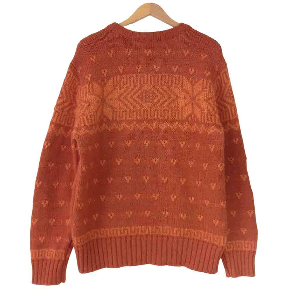 Nigel Cabourn ナイジェルケーボン LEWIS CREW SWEATER ウール セーター オレンジ系 52【中古】