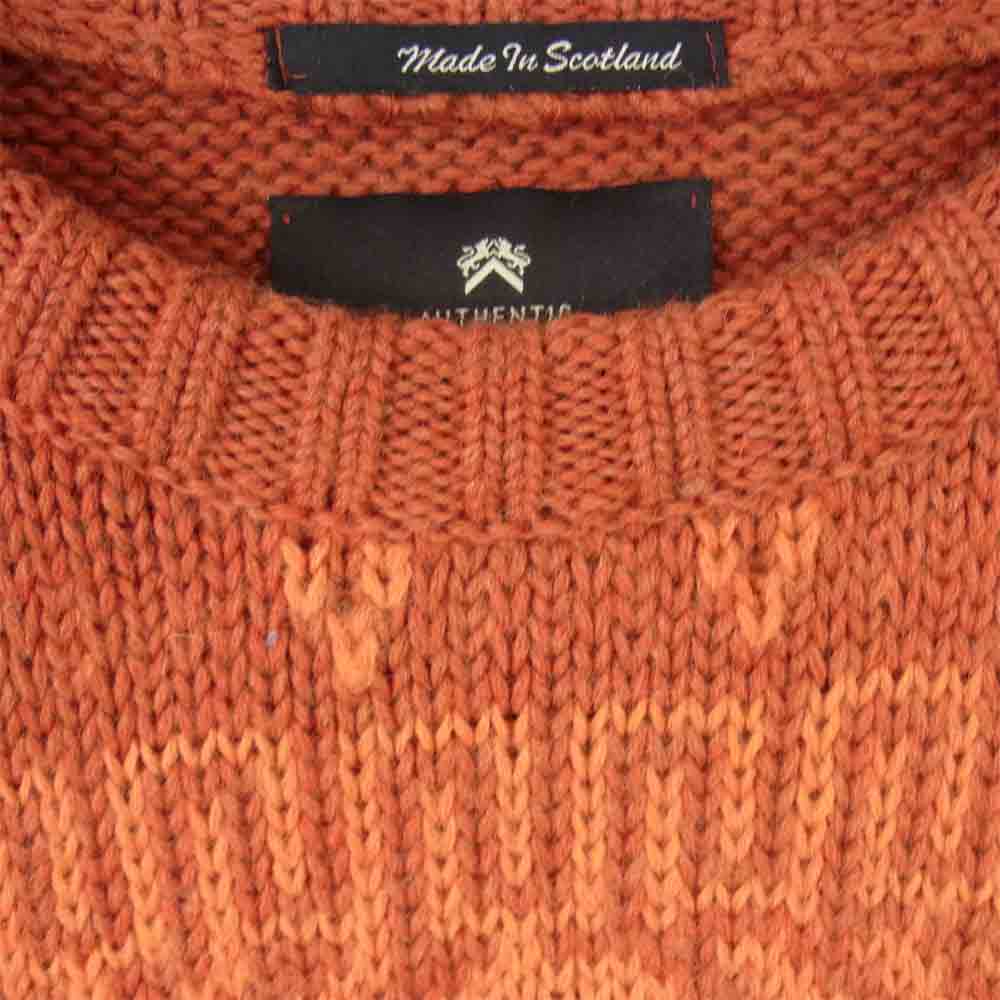 Nigel Cabourn ナイジェルケーボン LEWIS CREW SWEATER ウール セーター オレンジ系 52【中古】