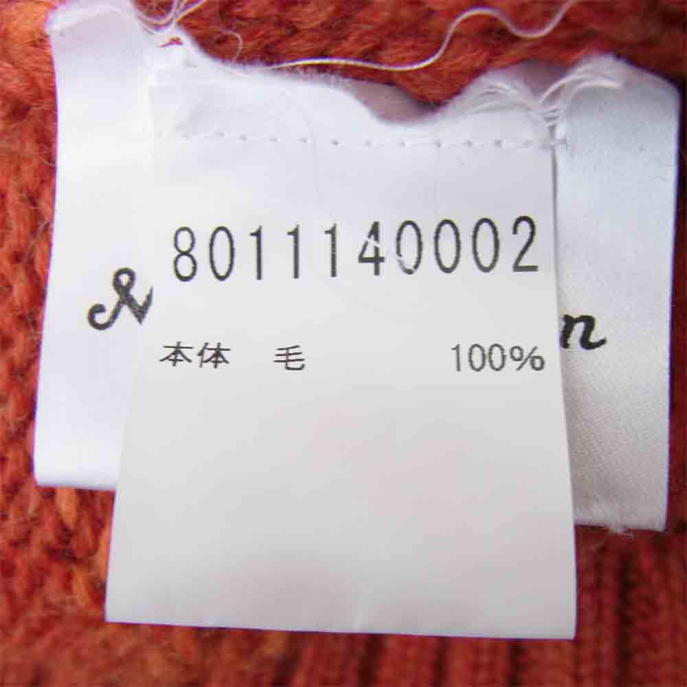 Nigel Cabourn ナイジェルケーボン LEWIS CREW SWEATER ウール セーター オレンジ系 52【中古】
