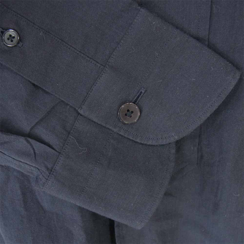 COMOLI コモリ 21SS T01-02002 BAND COLLAR SHIRT バンドカラー シャツ ネイビー系 3【中古】