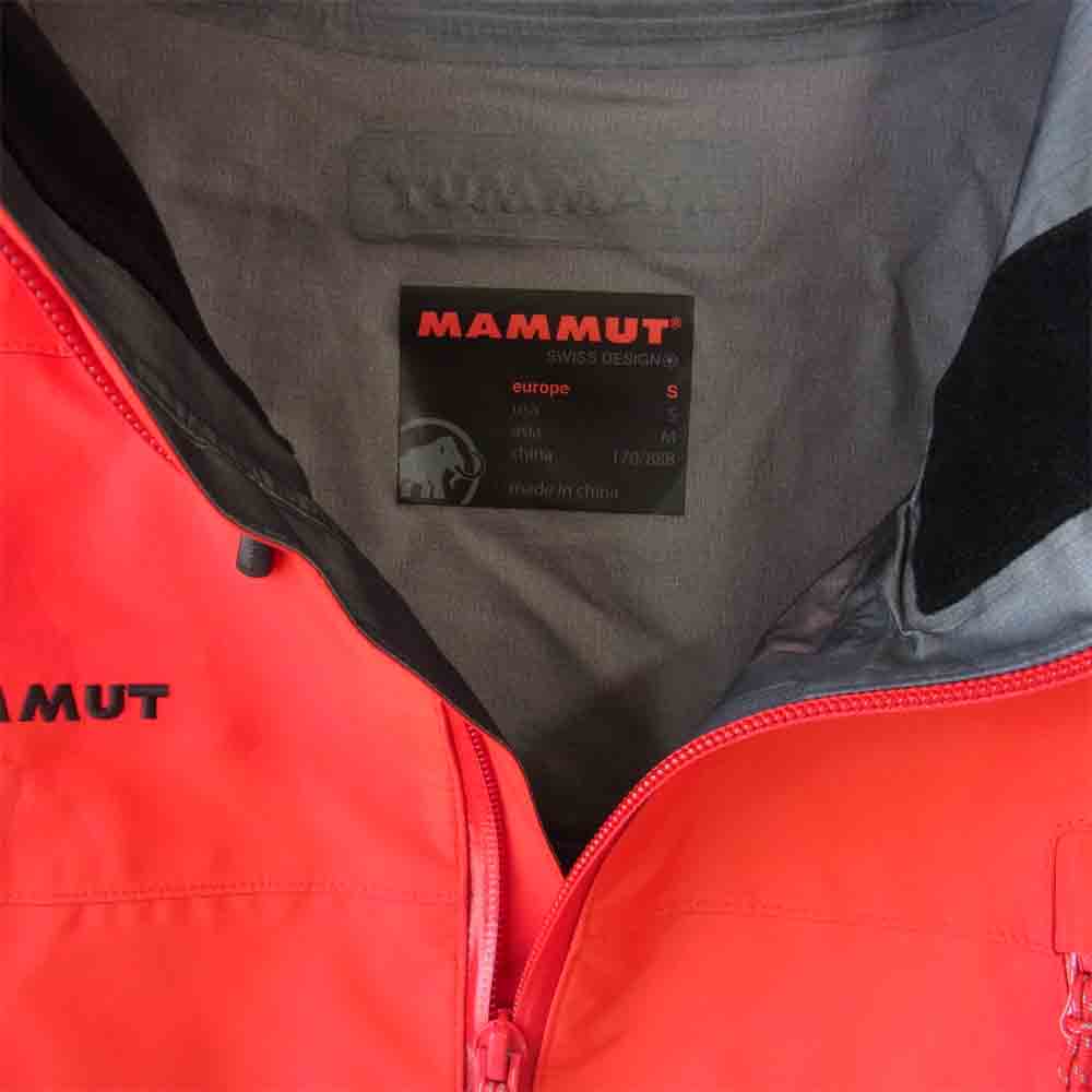 Mammut マムート JP1010-12721 GORE-TEX THUNDER STORM RAIN SUITS ゴアテックス サンダーストーム レインスーツ 赤×紺 M【中古】