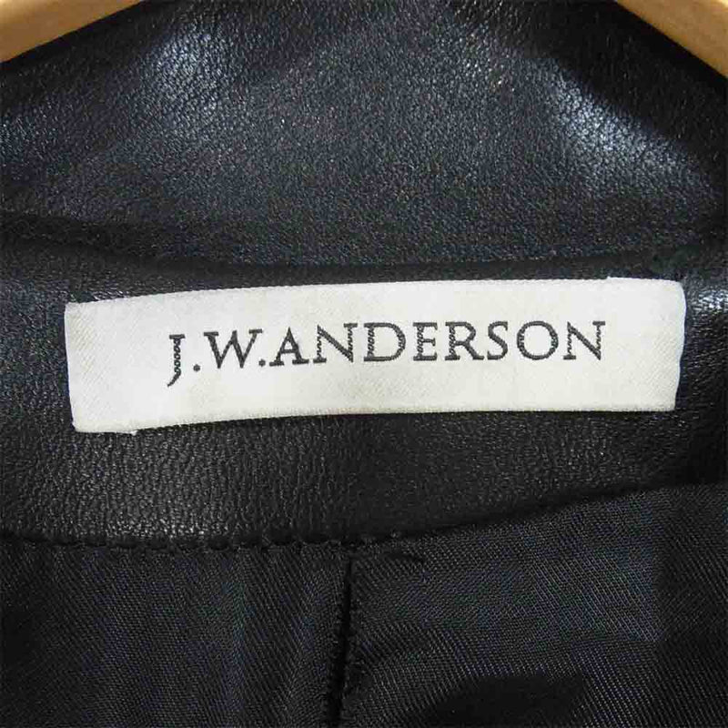 JW アンダーソン レザー ダブル ライダース ジャケット イギリス製 ブラック系 S【中古】