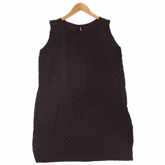 ISSEY MIYAKE イッセイミヤケ MI41FT182 me ミー プリーツ加工 ノースリーブ ワンピース パープル系【中古】