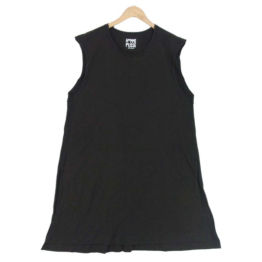 ISSEY MIYAKE イッセイミヤケ HP91JK307 オムプリッセ HOMME PLISSE ビッグシルエット サイドスリット ノースリーブ カットソー ダークグリーン 3【中古】