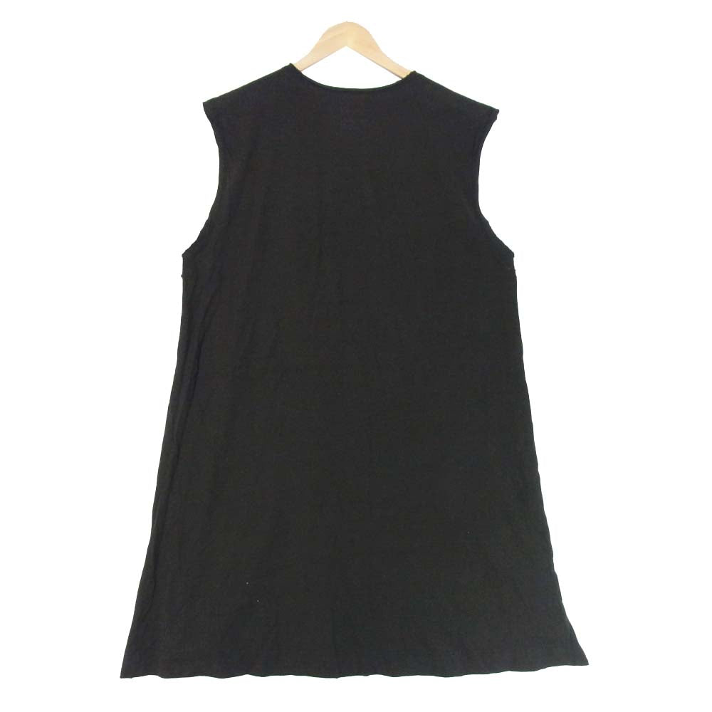 ISSEY MIYAKE イッセイミヤケ HP91JK307 オムプリッセ HOMME PLISSE ビッグシルエット サイドスリット ノースリーブ カットソー ダークグリーン 3【中古】