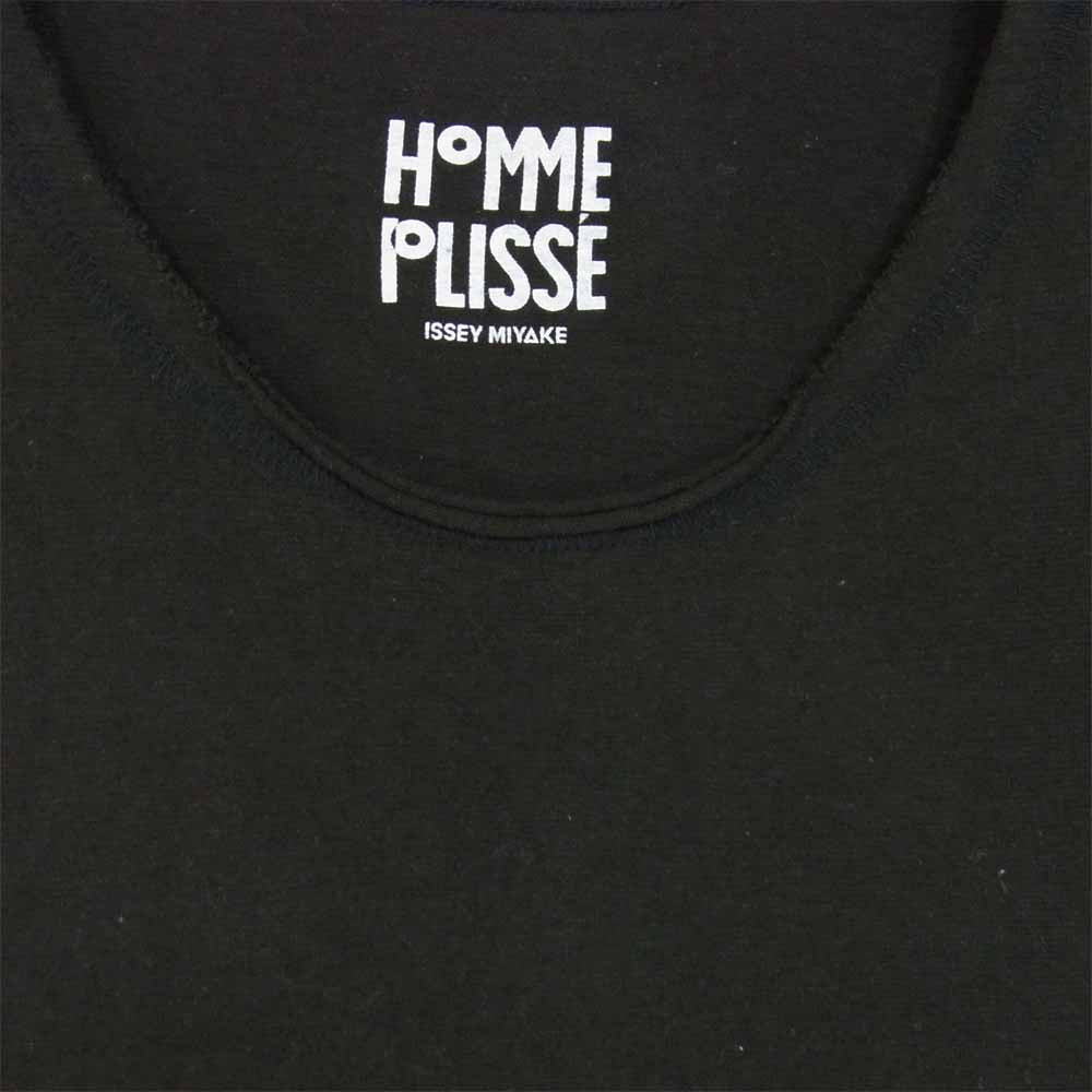 ISSEY MIYAKE イッセイミヤケ HP91JK307 オムプリッセ HOMME PLISSE ビッグシルエット サイドスリット ノースリーブ カットソー ダークグリーン 3【中古】