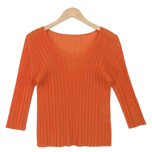 PLEATS PLEASE プリーツプリーズ PP33-FK351 ISSEY MIYAKE イッセイミヤケ 長袖 カットソー オレンジ系 3【美品】【中古】