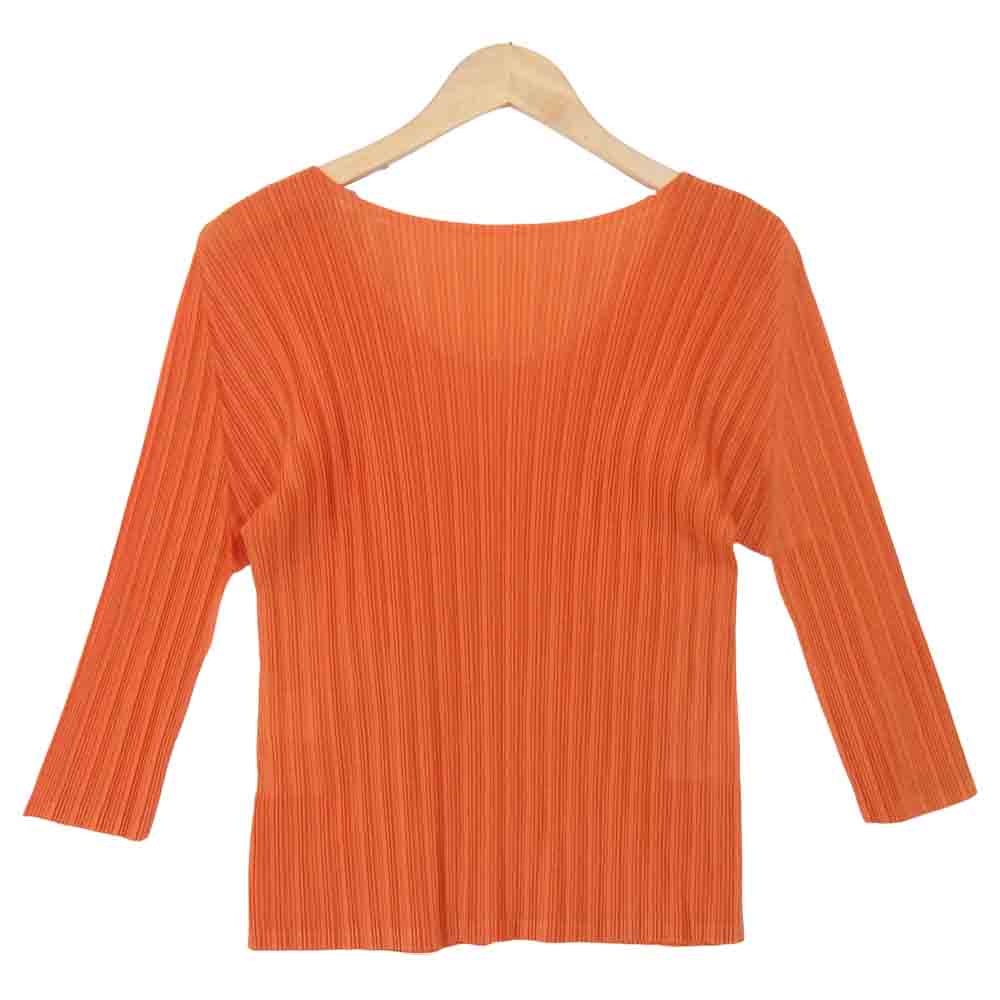 PLEATS PLEASE プリーツプリーズ PP33-FK351 ISSEY MIYAKE イッセイミヤケ 長袖 カットソー オレンジ系 3【美品】【中古】