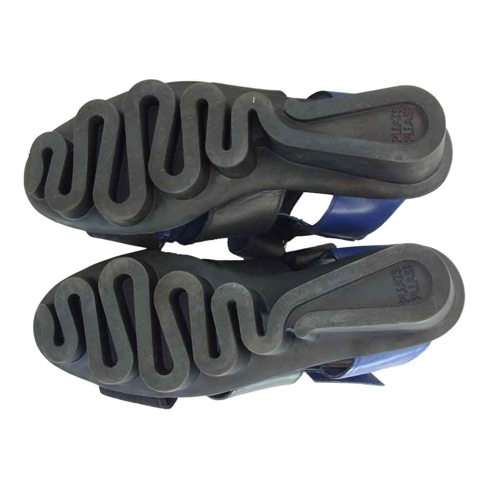 PLEATS PLEASE プリーツプリーズ AJ501 ISSEY MIYAKE イッセイミヤケ ストラップ サンダル ブラック系 24.5cm【中古】