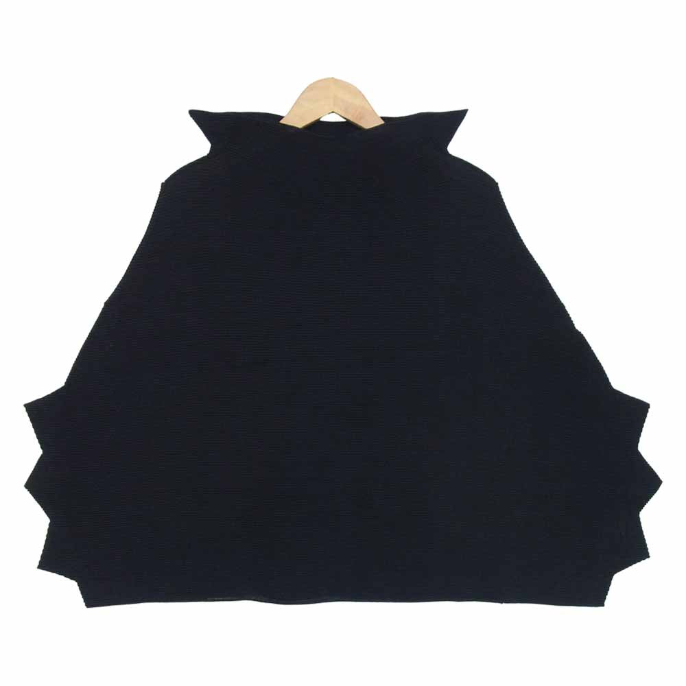 ISSEY MIYAKE イッセイミヤケ me ミー MI03FK361 ワッフルプリーツ 変形 カットソー ブラック系 表記無し【美品】【中古】