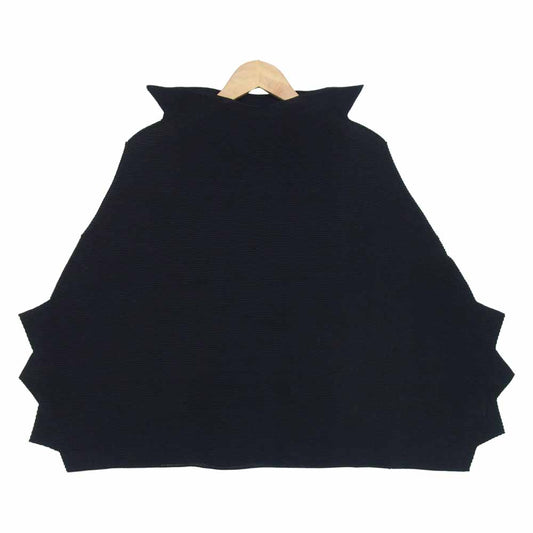 ISSEY MIYAKE イッセイミヤケ me ミー MI03FK361 ワッフルプリーツ 変形 カットソー ブラック系 表記無し【美品】【中古】