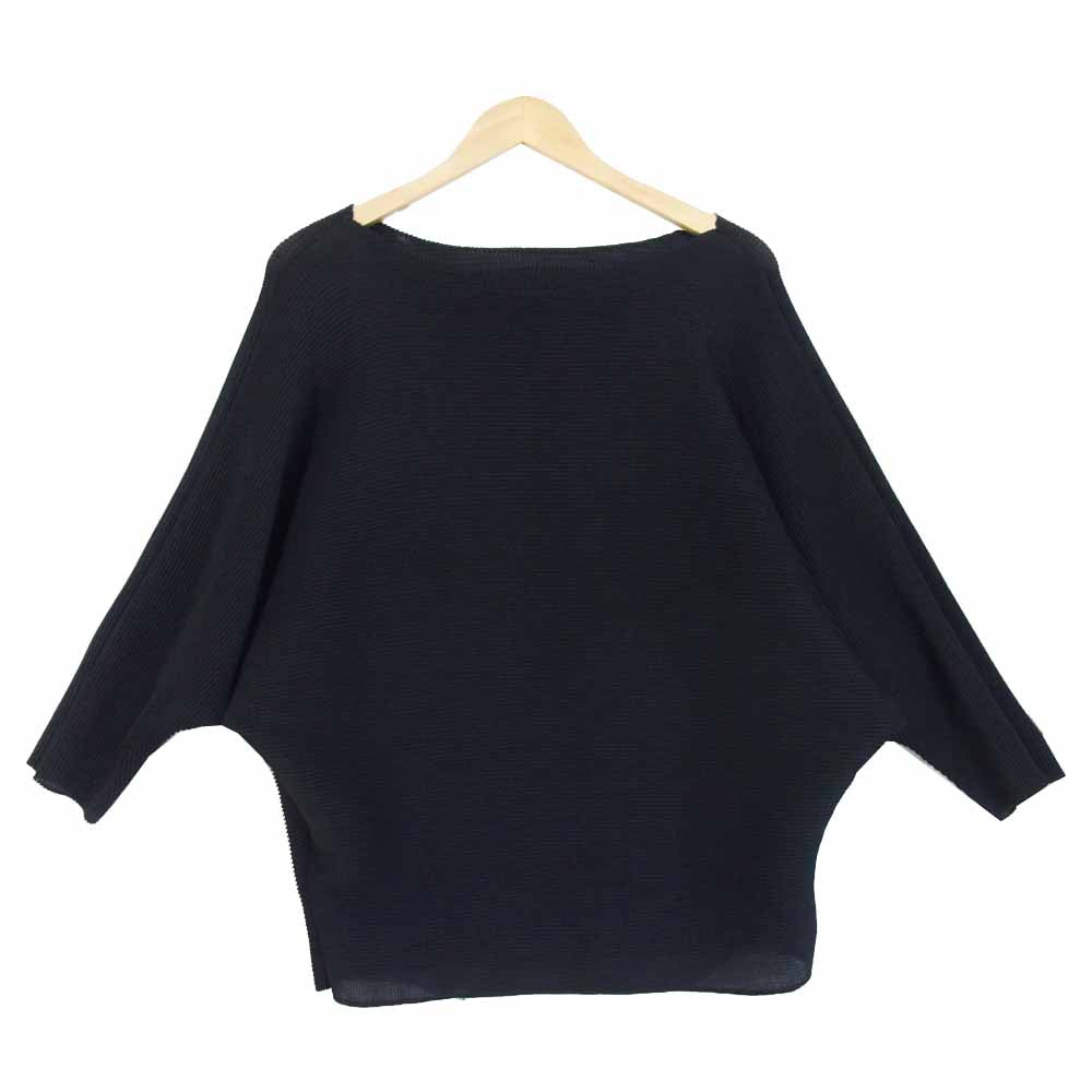 ISSEY MIYAKE イッセイミヤケ me ミー MI01FK211 ワッフルプリーツ ドルマンスリーブ カットソー ブラック系 表記無し【美品】【中古】