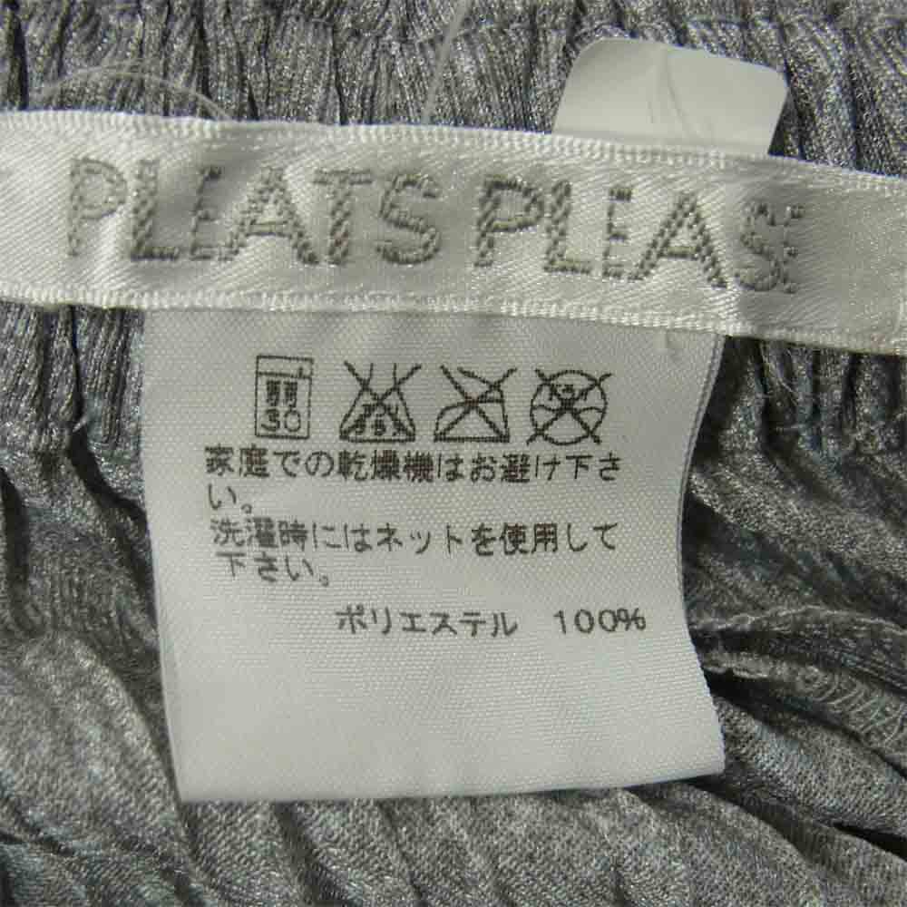 PLEATS PLEASE プリーツプリーズ PP53-JF455 ISSEY MIYAKE イッセイミヤケ プリーツ加工 ワイド サルエル パンツ グレー系 4【美品】【中古】