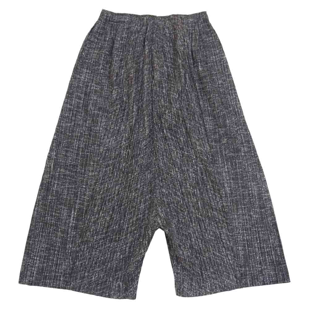 PLEATS PLEASE プリーツプリーズ PP53-JF455 ISSEY MIYAKE イッセイミヤケ プリーツ加工 ワイド サルエル パンツ ブラック系 4【美品】【中古】