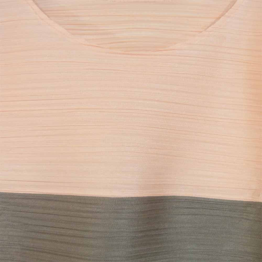 PLEATS PLEASE プリーツプリーズ PP41-JK594 ISSEY MIYAKE イッセイミヤケ バイカラー ボックスシルエット ノースリーブ ピンク×グレー系 3【美品】【中古】