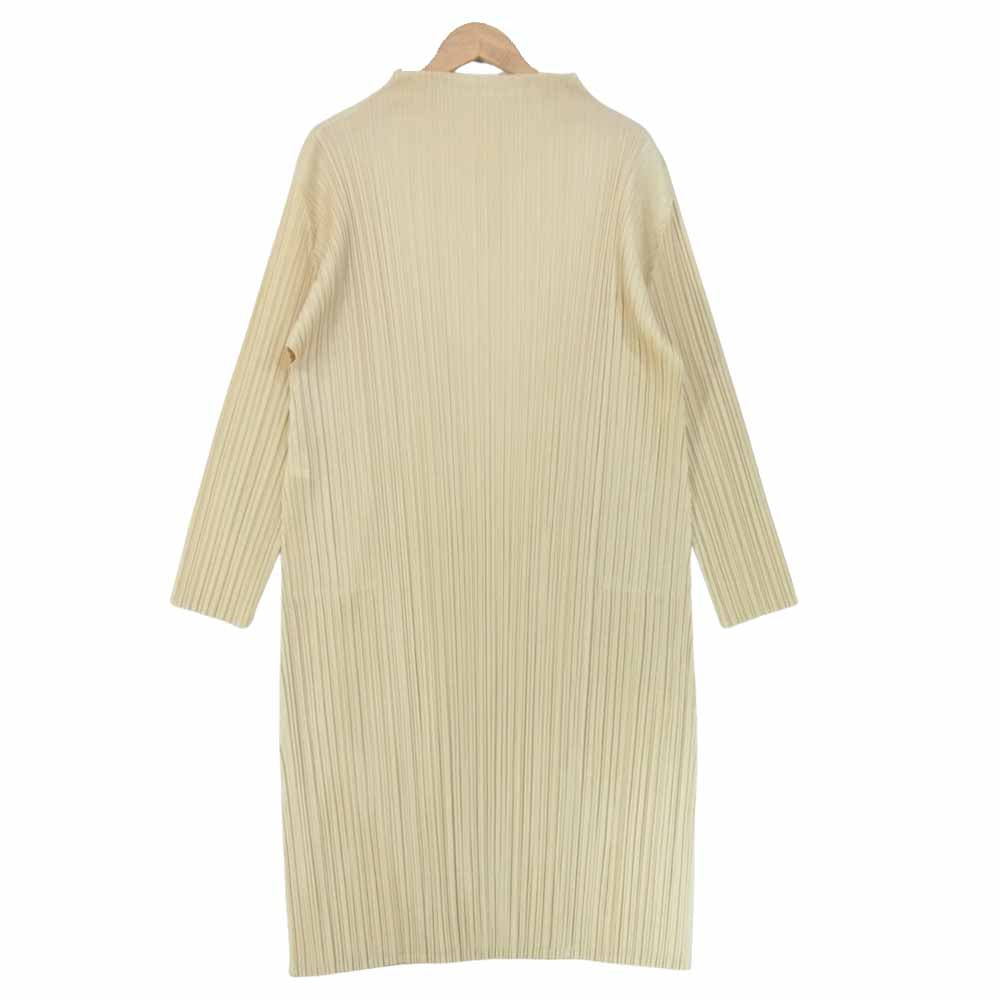 PLEATS PLEASE プリーツプリーズ PP11-JH126 ISSEY MIYAKE イッセイミヤケ プリーツ加工 ボトルネック 長袖 ワンピース イエロー系 4【美品】【中古】
