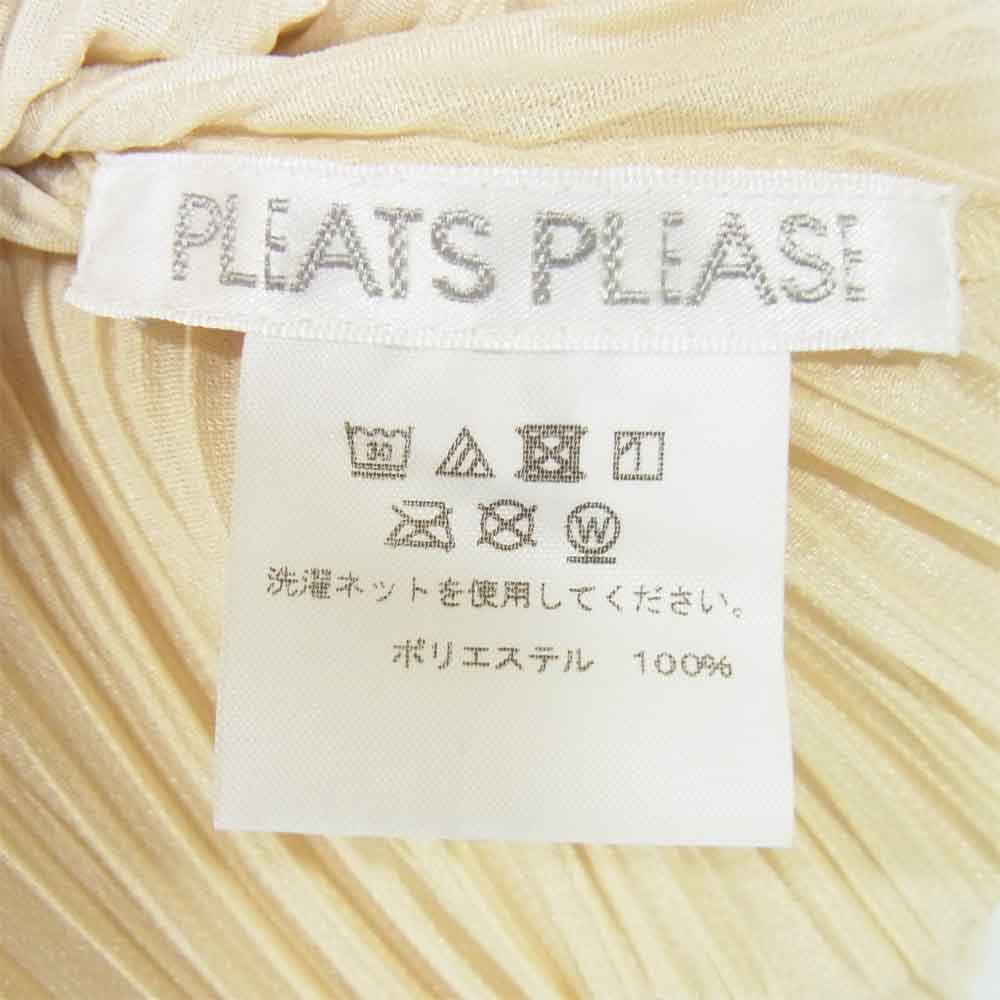 PLEATS PLEASE プリーツプリーズ PP11-JH126 ISSEY MIYAKE イッセイミヤケ プリーツ加工 ボトルネック 長袖 ワンピース イエロー系 4【美品】【中古】