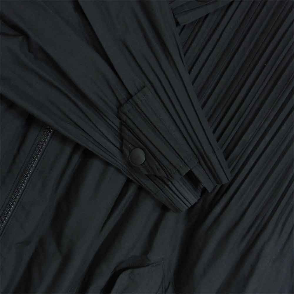 PLEATS PLEASE プリーツプリーズ PP51-ZA882 ISSEY MIYAKE イッセイミヤケ JAUNTY COAT プリーツ加工 フーデッド コート ブラック系 4【中古】