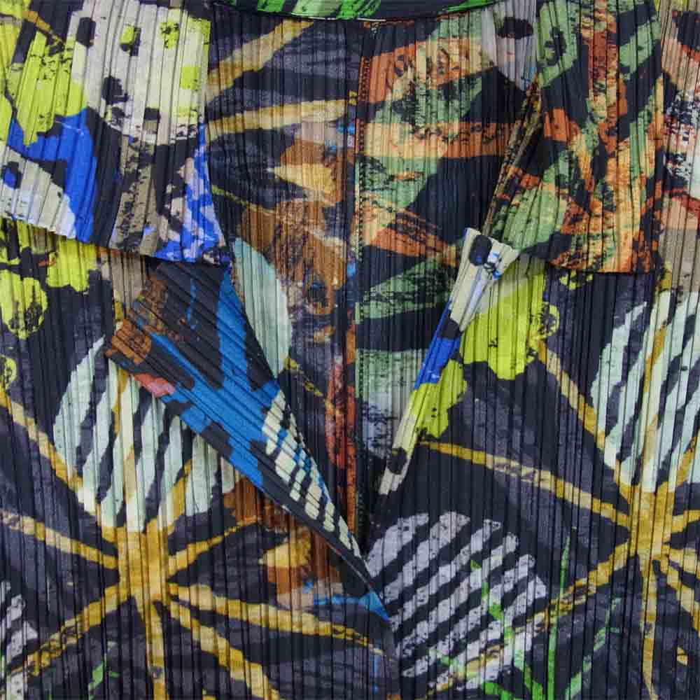 PLEATS PLEASE プリーツプリーズ PP61-JI633 ISSEY MIYAKE イッセイミヤケ 総柄 ノースリーブ オールインワン ブラック系 4【美品】【中古】