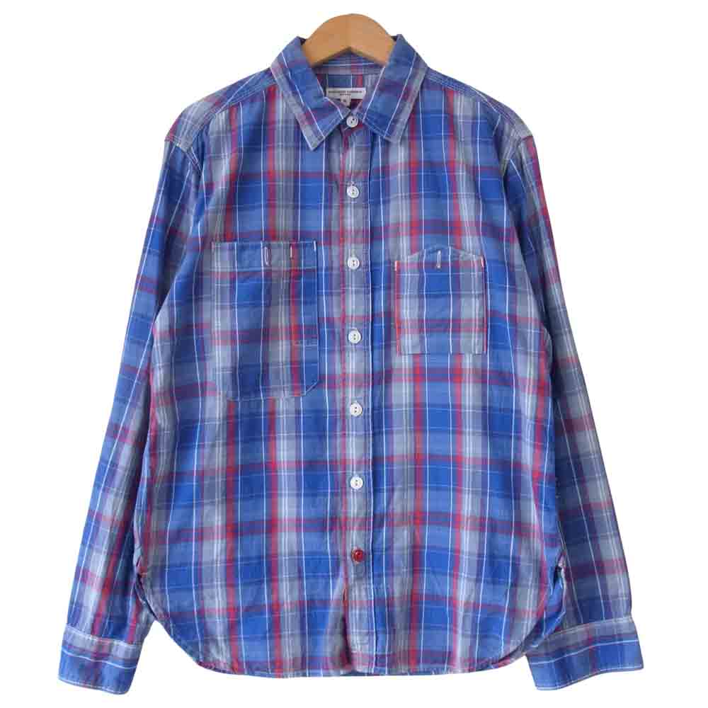 Engineered Garments エンジニアードガーメンツ work shirt Big Plaid チェック ワーク シャツ ブルー系 S【中古】