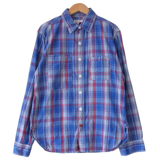 Engineered Garments エンジニアードガーメンツ work shirt Big Plaid チェック ワーク シャツ ブルー系 S【中古】