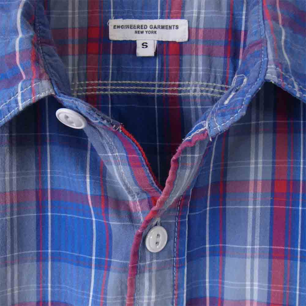Engineered Garments エンジニアードガーメンツ work shirt Big Plaid チェック ワーク シャツ ブルー系 S【中古】