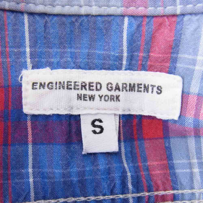 Engineered Garments エンジニアードガーメンツ work shirt Big Plaid チェック ワーク シャツ ブルー系 S【中古】