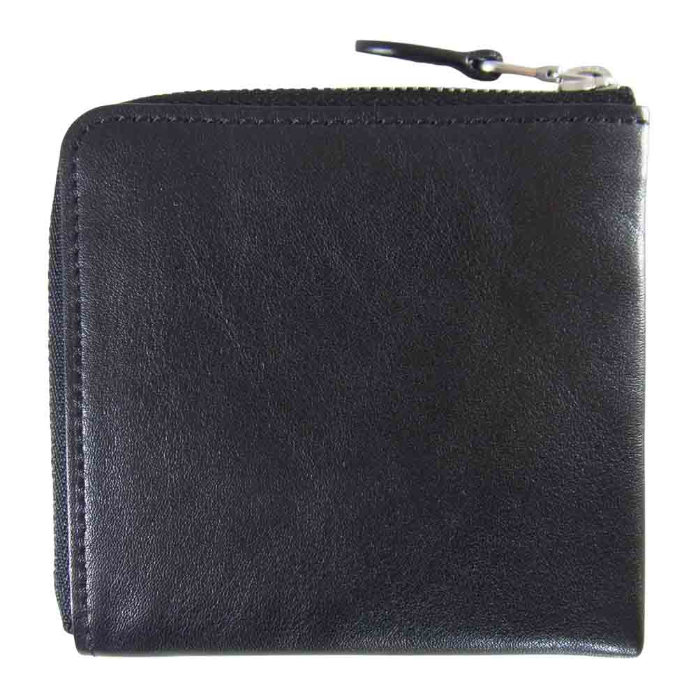 スタンダードサプラ L-ZIP レザー ミニウォレット ブラック系【美品】【中古】